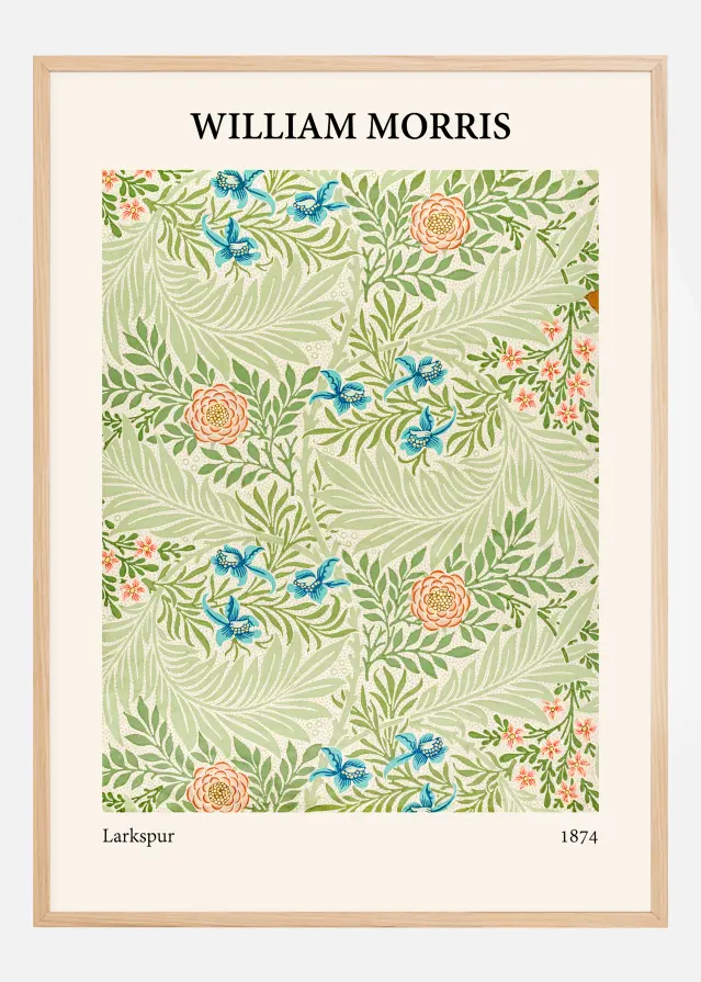 William Morris - Larkspur Постер