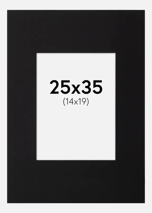 Паспарту XL Черно Бяло ядро 25x35 cm (14x19)