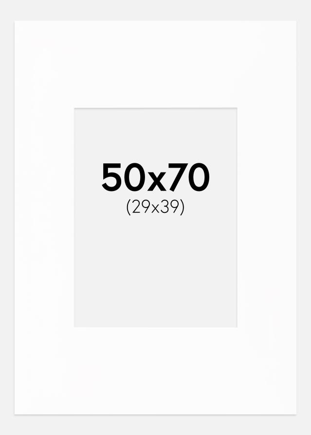 Паспарту XL бяло Бяло ядро 50x70 cm (29x39)
