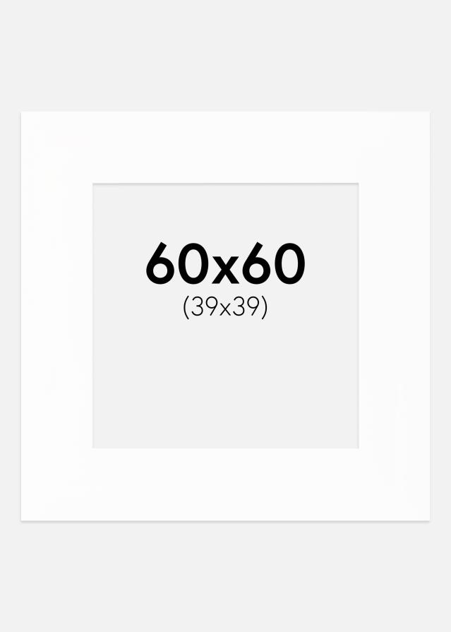 Паспарту XL бяло Бяло ядро 60x60 cm (39x39)