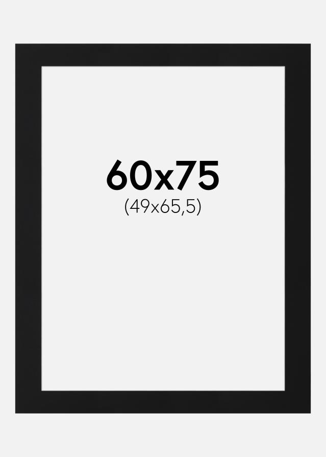 Паспарту Черен Стандарт (Бяло Ядро) 60x75 cm (49x65,5)