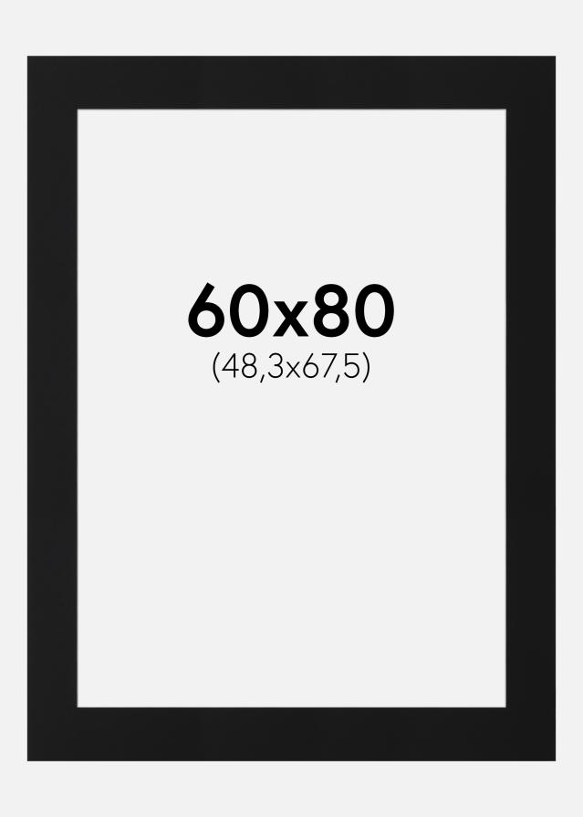 Паспарту Черен Стандарт (Бяло Ядро) 60x80 cm (48,3x67,5)