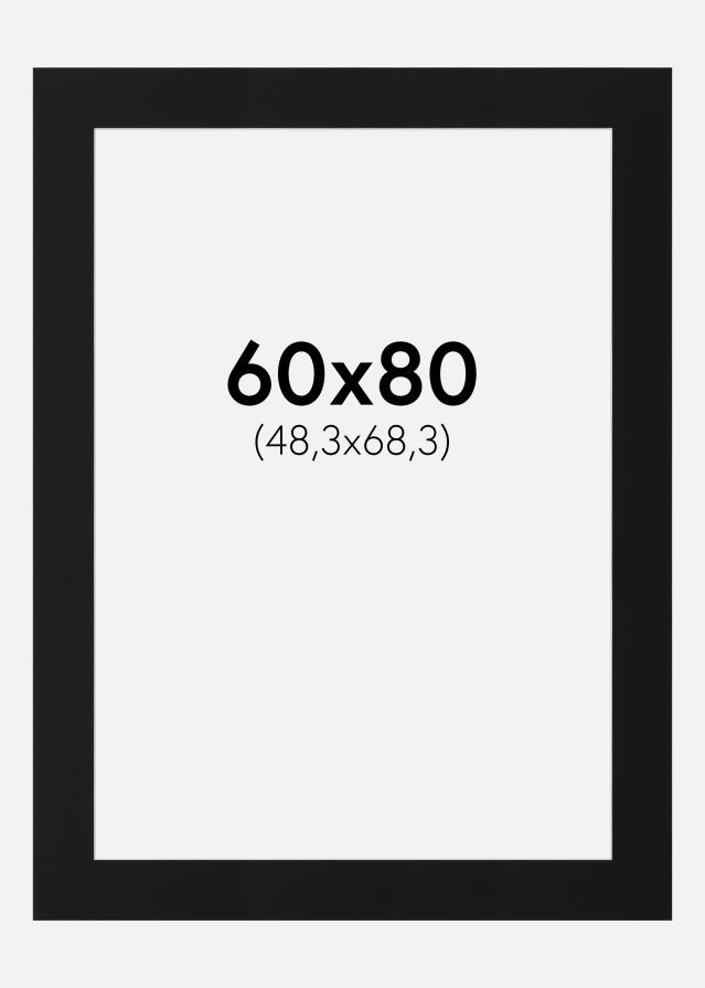 Паспарту Черен Стандарт (Бяло Ядро) 60x80 cm (48,3x68,3)
