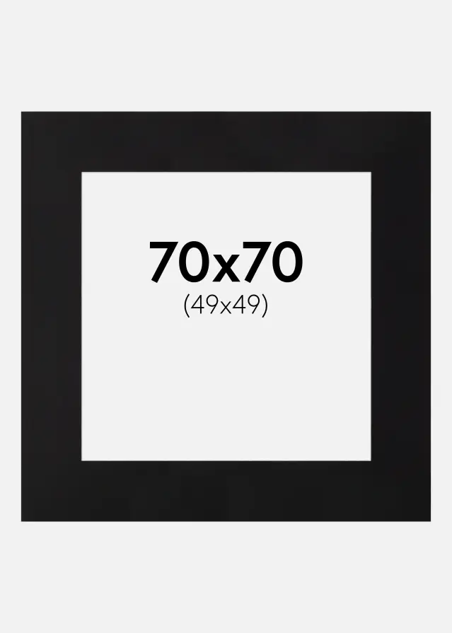 Паспарту XL Черно Бяло ядро 70x70 cm (49x49)