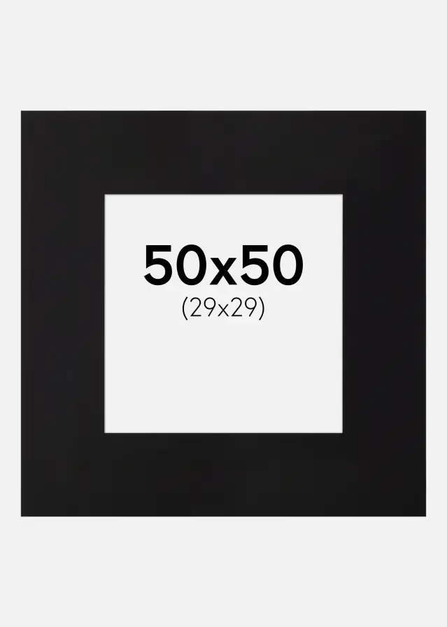 Паспарту XXL Черно Бяло ядро 50x50 cm (29x29)