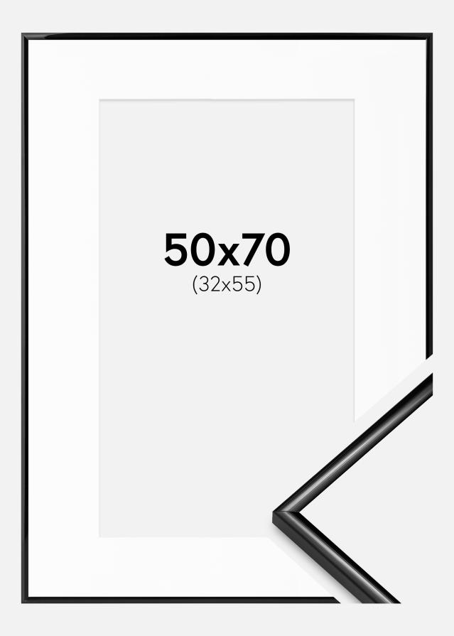 Рамка Scandi Черно 50x70 cm - Паспарту бяло 33x56 cm