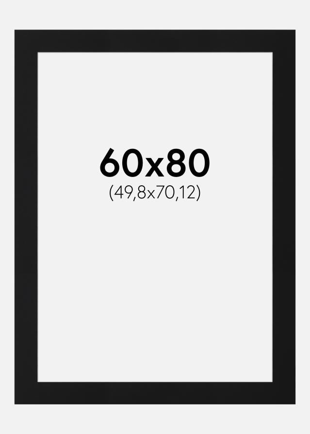 Паспарту Черен Стандарт (Бяло Ядро) 60x80 cm (49,8x70,12)