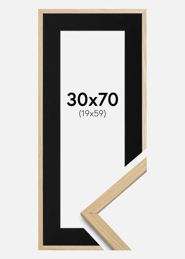 Рамка Edsbyn Дъб 30x70 cm - Паспарту Черно 20x60 cm