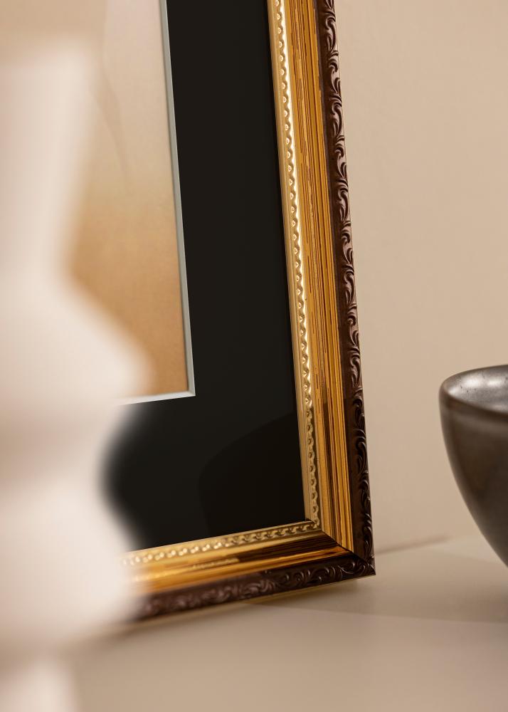 Рамка Abisko Златно 40x50 cm - Паспарту Черно 29,7x42 cm (A3)