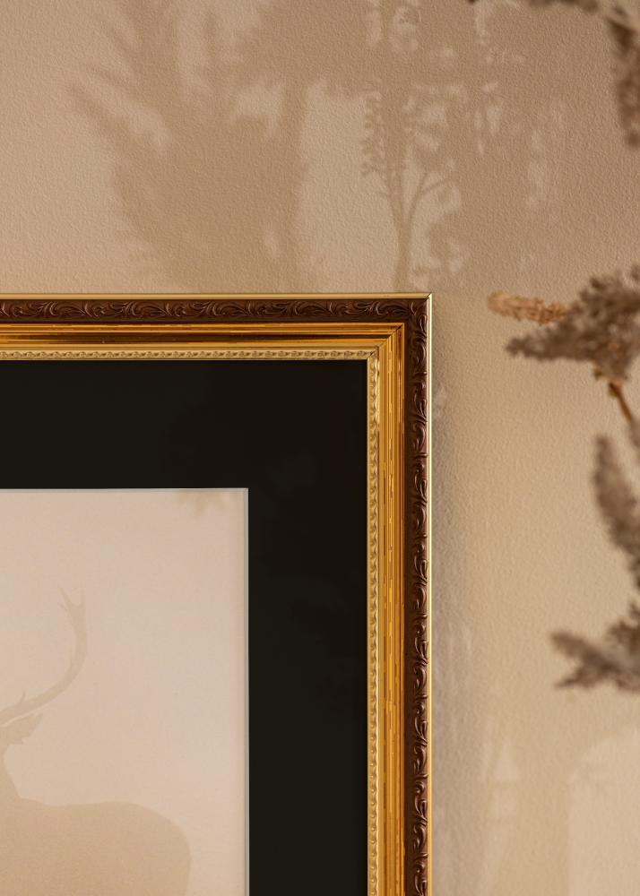 Рамка Abisko Златно 40x50 cm - Паспарту Черно 29,7x42 cm (A3)