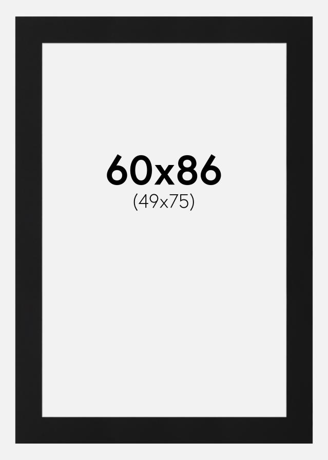 Паспарту Черен Стандарт (Бяло Ядро) 60x86 cm (49x75)