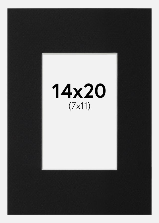 Паспарту Черен Стандарт (Бяло Ядро) 14x20 cm (7x11)