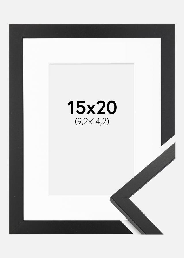 Рамка Trendy Черно 15x20 cm - Паспарту бяло 4x6 inches