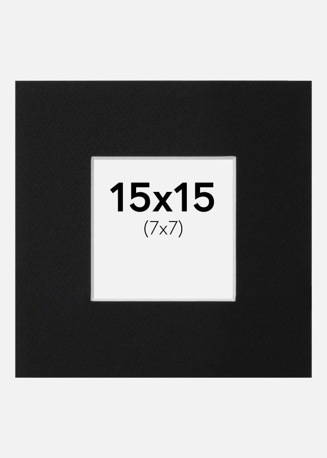 Паспарту Черен Стандарт (Бяло Ядро) 15x15 cm (7x7)