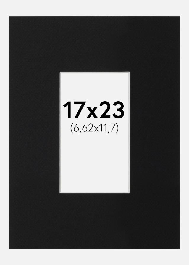 Паспарту Черен Стандарт (Бяло Ядро) 17x23 cm (6,62x11,7)