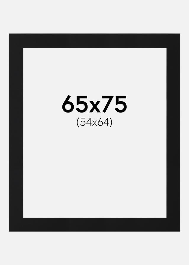 Паспарту Черен Стандарт (Бяло Ядро) 65x75 cm (54x64)