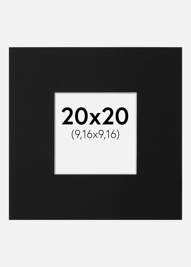 Паспарту Черен Стандарт (Бяло Ядро) 20x20 cm (9,16x9,16)