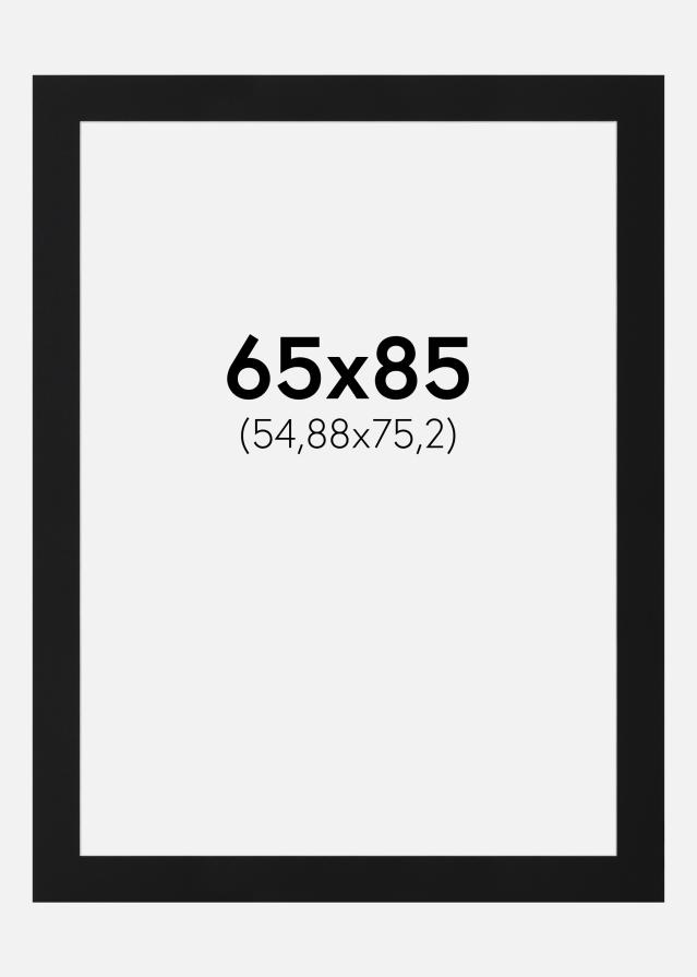 Паспарту Черен Стандарт (Бяло Ядро) 65x85 cm (54,88x75,2)