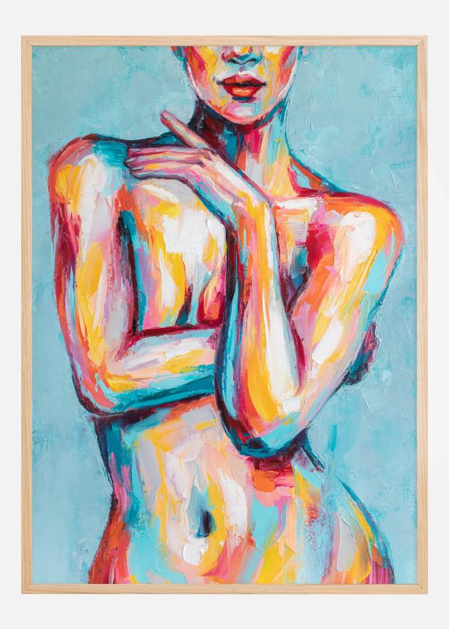 Womens Body Painting Постер