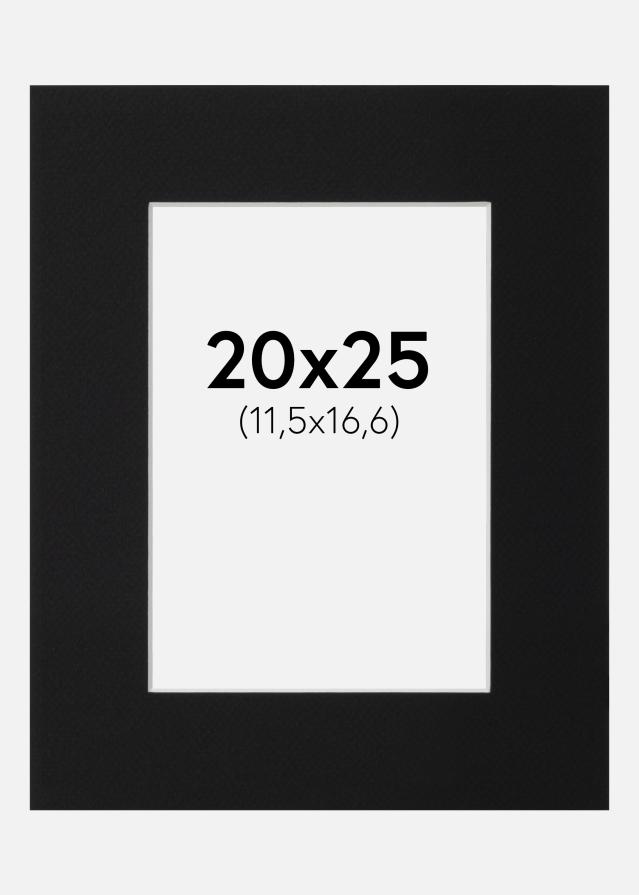 Паспарту Черен Стандарт (Бяло Ядро) 20x25 cm (11,5x16,6)