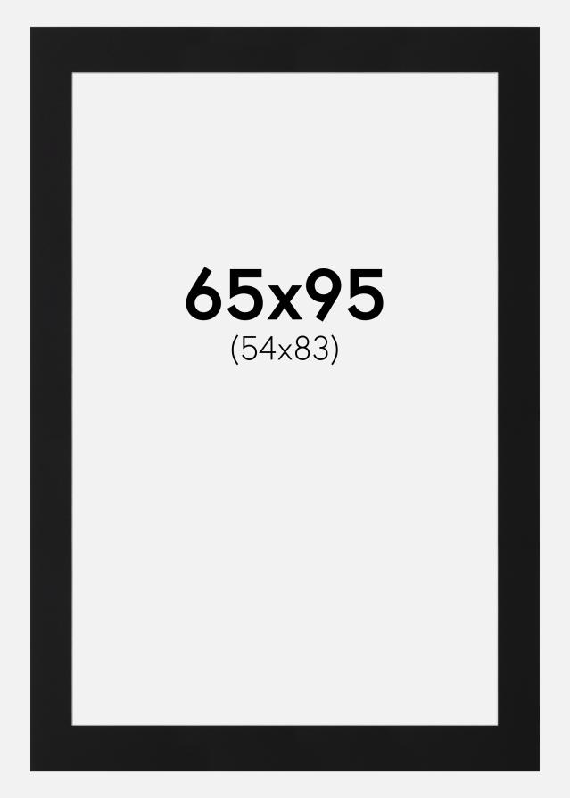 Паспарту Черен Стандарт (Бяло Ядро) 65x95 cm (54x83)