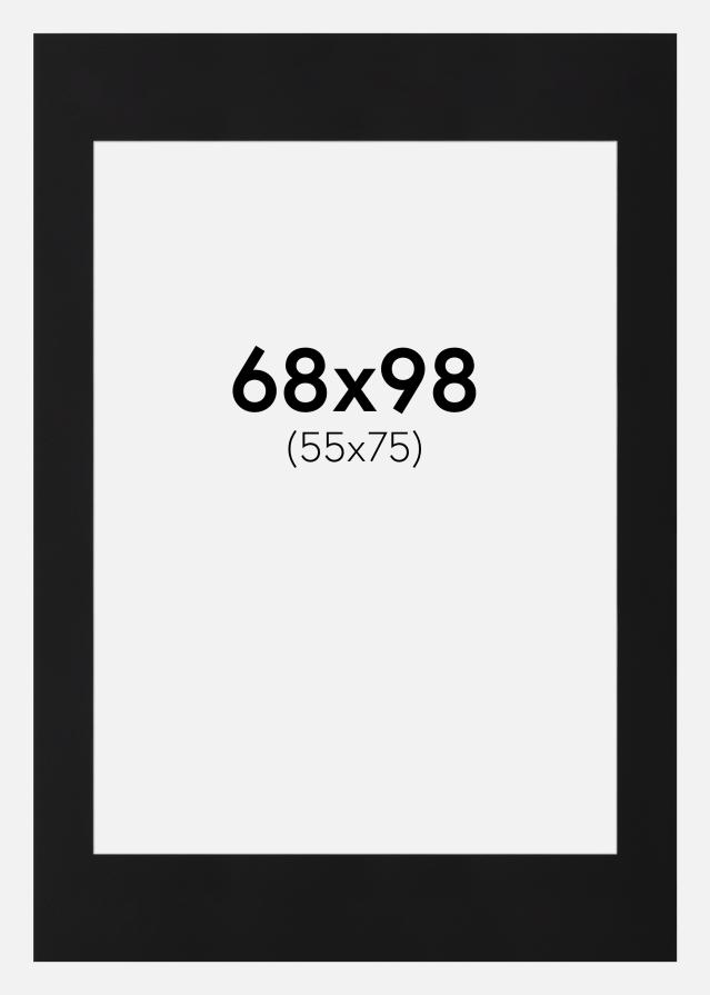 Паспарту Черен Стандарт (Бяло Ядро) 68x98 cm (55x75)