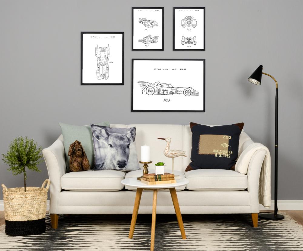 Патентен чертеж - Batman - Batmobile 1990 в Постер