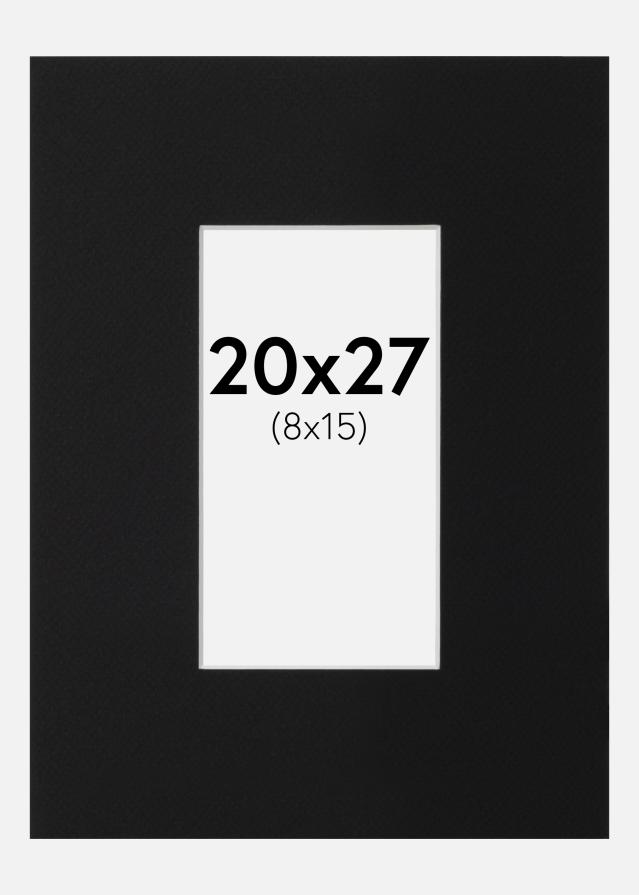 Паспарту Черен Стандарт (Бяло Ядро) 20x27 cm (8x15)