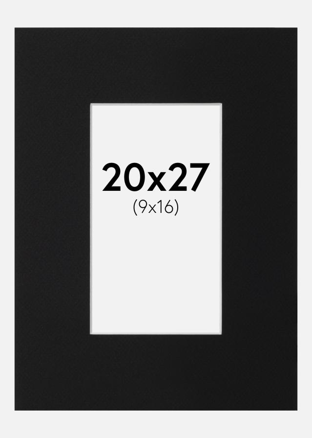 Паспарту Черен Стандарт (Бяло Ядро) 20x27 cm (9x16)