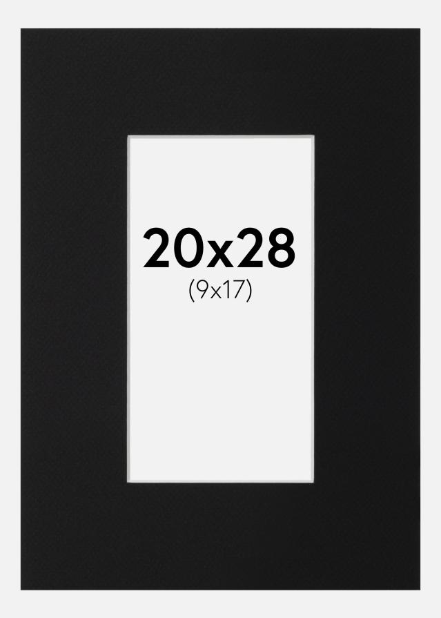 Паспарту Черен Стандарт (Бяло Ядро) 20x28 cm (9x17)