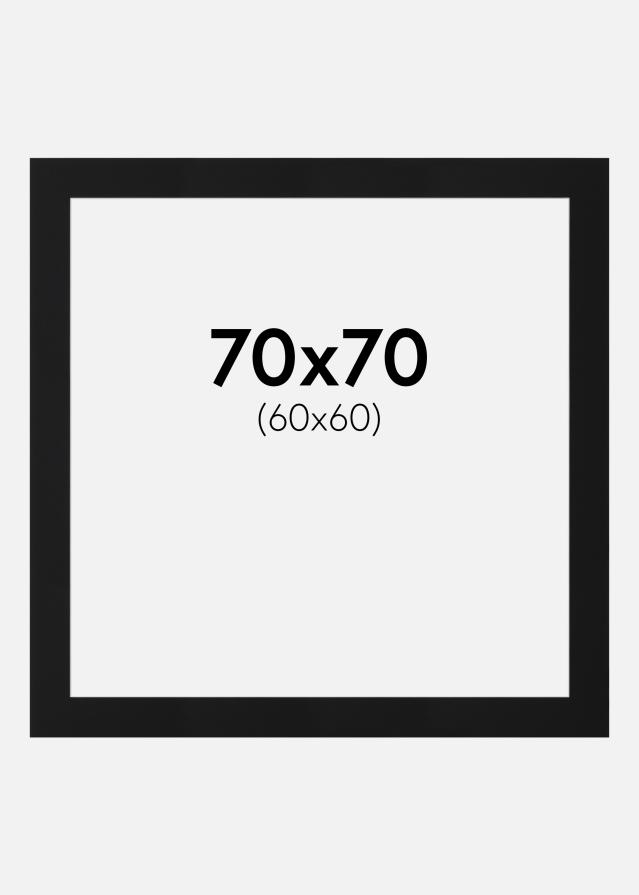 Паспарту Черен Стандарт (Бяло Ядро) 70x70 cm (60x60)