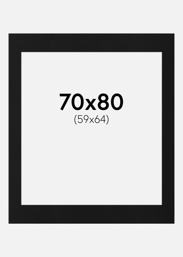 Паспарту Черен Стандарт (Бяло Ядро) 70x80 cm (59x64)