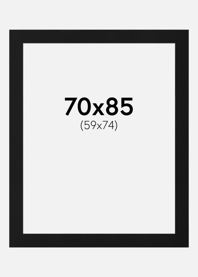 Паспарту Черен Стандарт (Бяло Ядро) 70x85 cm (59x74)