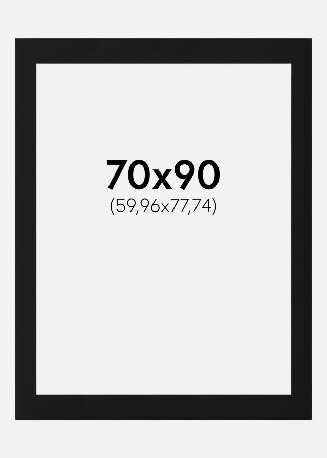 Паспарту Черен Стандарт (Бяло Ядро) 70x90 cm (59,96x77,74)