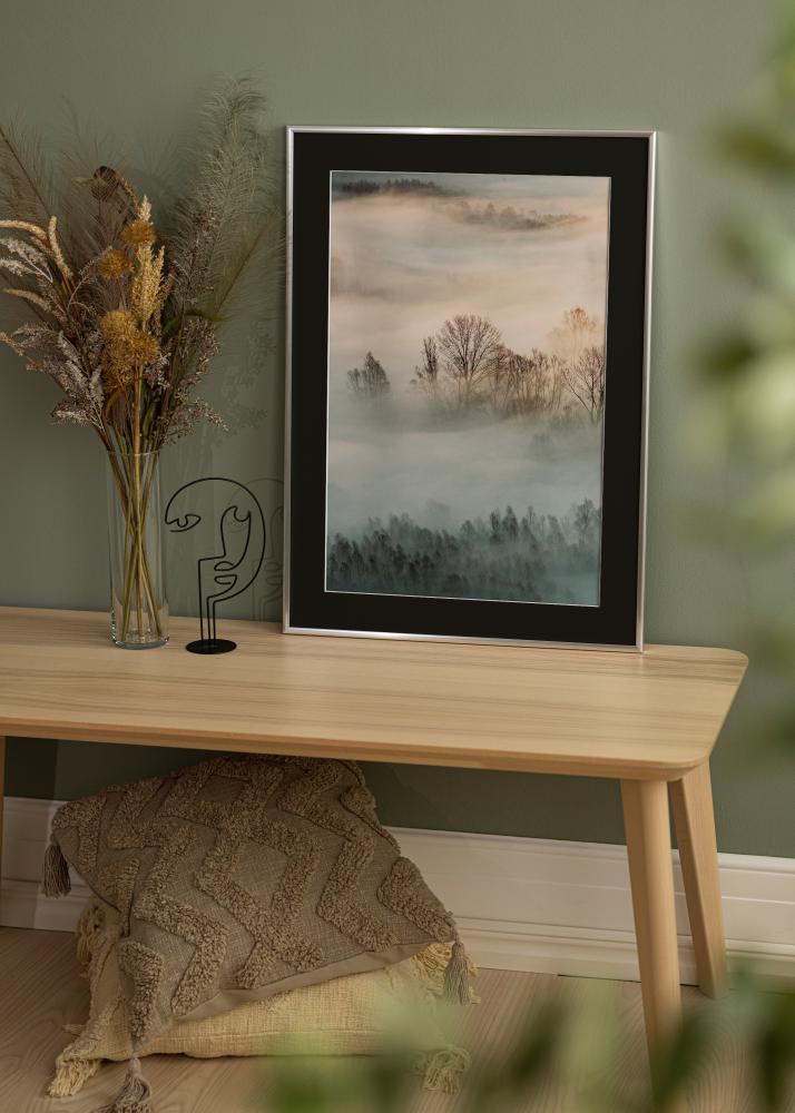 Рамка New Lifestyle Сребро 30x40 cm - Паспарту Черно 18x27 cm