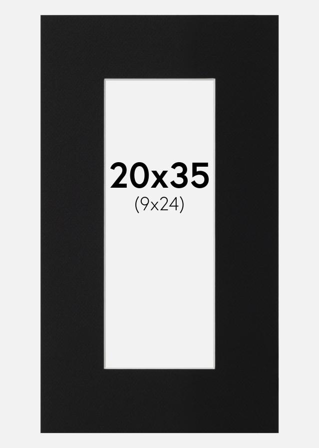 Паспарту Черен Стандарт (Бяло Ядро) 20x35 cm (9x24)