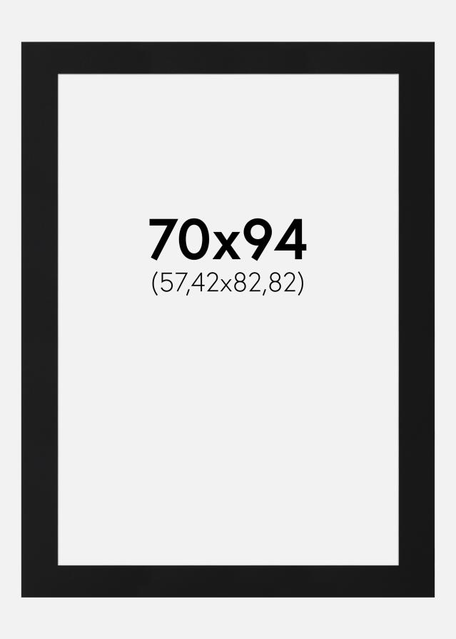 Паспарту Черен Стандарт (Бяло Ядро) 70x94 cm (57,42x82,82)