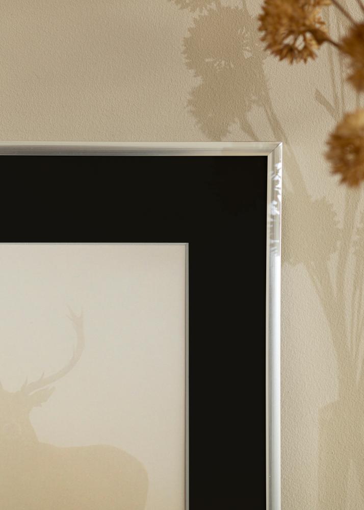 Рамка New Lifestyle Сребро 30x40 cm - Паспарту Черно 18x27 cm