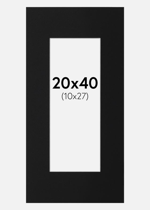 Паспарту Черен Стандарт (Бяло Ядро) 20x40 cm (10x27)