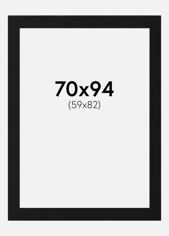Паспарту Черен Стандарт (Бяло Ядро) 70x94 cm (59x82)