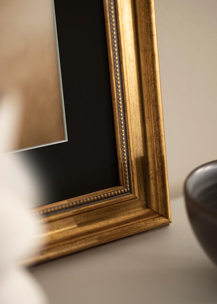 Рамка Рококо Златно 40x50 cm - Паспарту Черно 29,7x42 cm (A3)