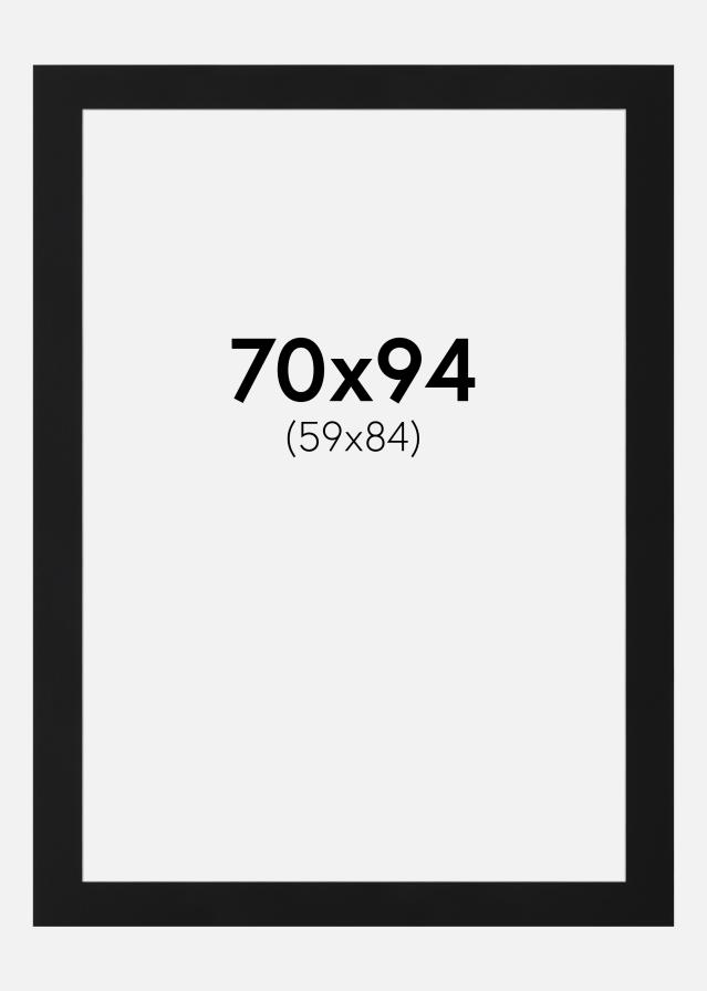 Паспарту Черен Стандарт (Бяло Ядро) 70x94 cm (59x84)