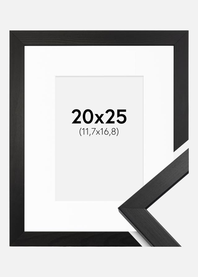 Рамка Стилен Черно 20x25 cm - Паспарту бяло 5x7 inches
