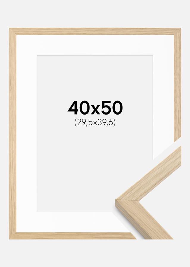Рамка Grimsåker Дъб 40x50 cm - Паспарту бяло 12x16 inches