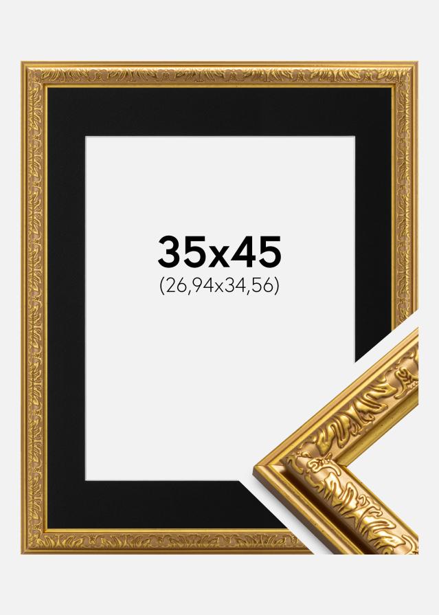 Рамка Nostalgia Златно 35x45 cm - Паспарту Черно 11x14 inches