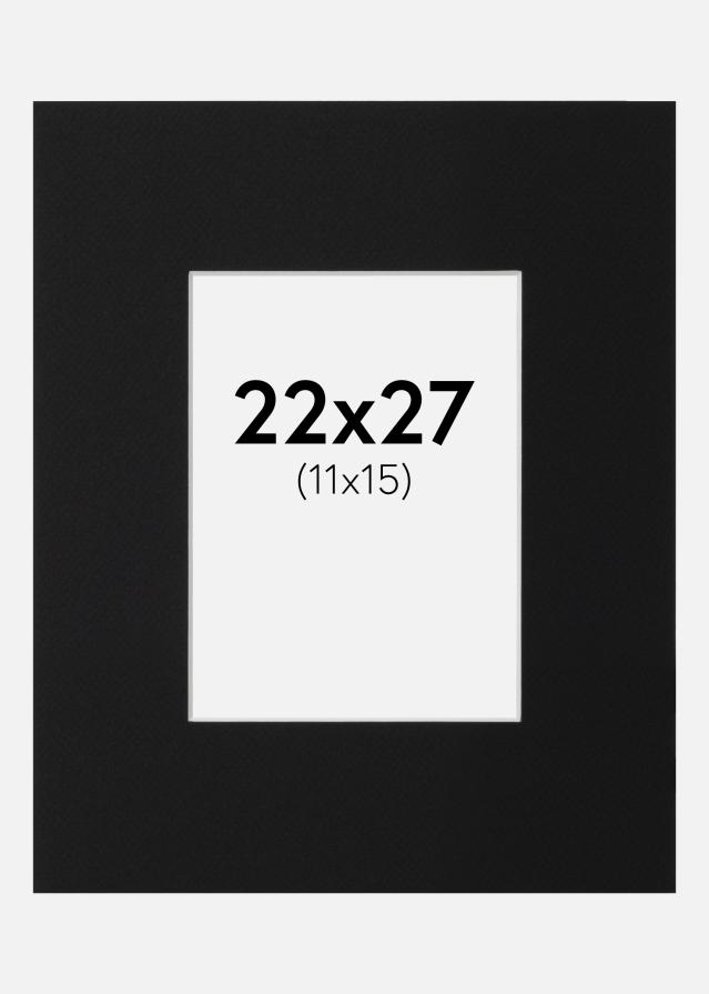 Паспарту Черен Стандарт (Бяло Ядро) 22x27 cm (11x15)