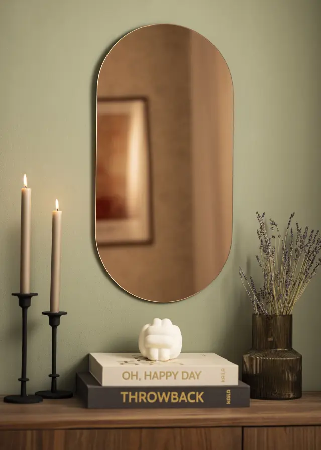 KAILA Огледало Овално Rose Gold 35x70 cm