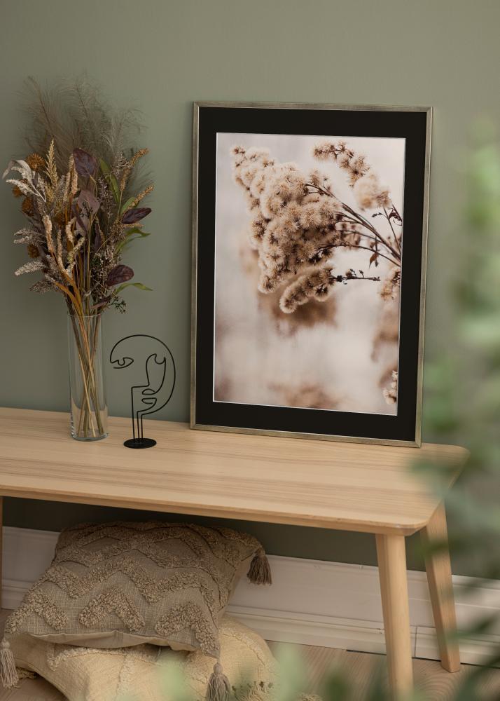 Рамка Galant Сребро 40x50 cm - Паспарту Черно 12x16 inches