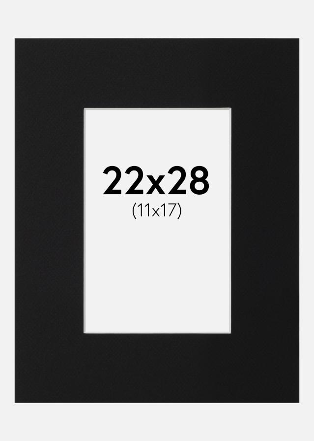 Паспарту Черен Стандарт (Бяло Ядро) 22x28 cm (11x17)