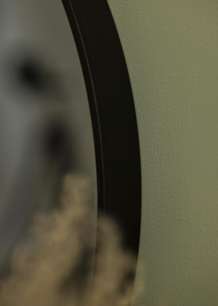 KAILA Кръгъл Огледало Edge Black 60 cm Ø